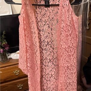Pink Lace Cardigan